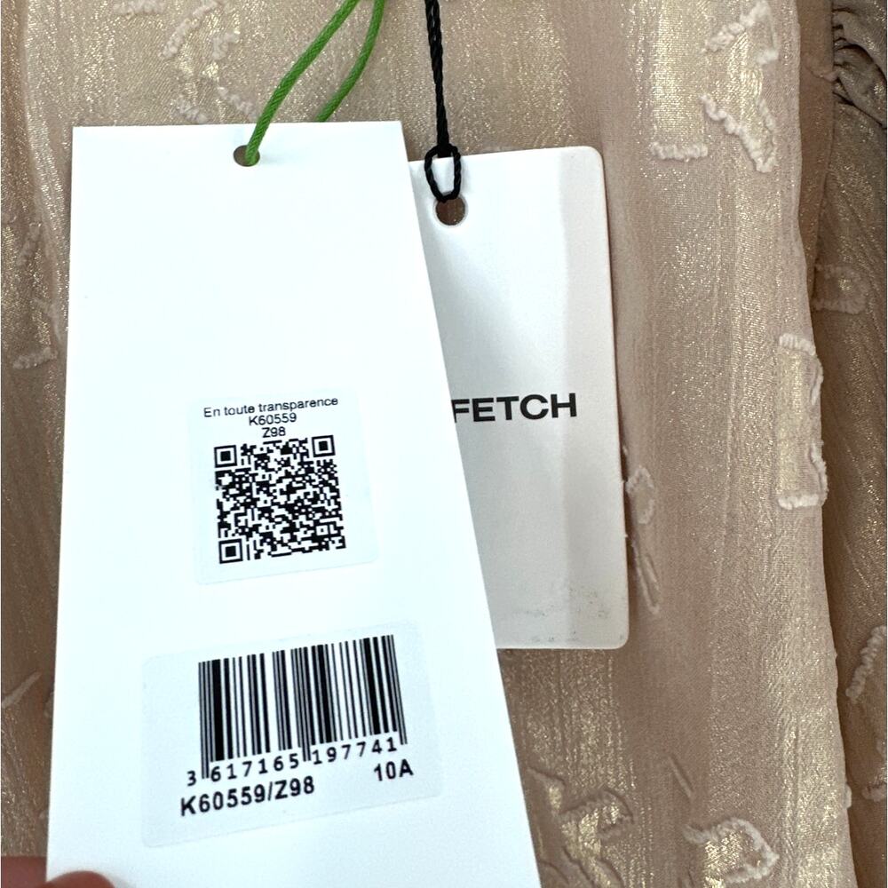 Kenzo Kids Girls Gold Logo Flutter Jacquard Lamé Dress Size 10A - Picture 4 of 13